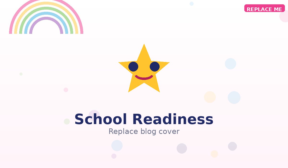 A happy child getting ready for school